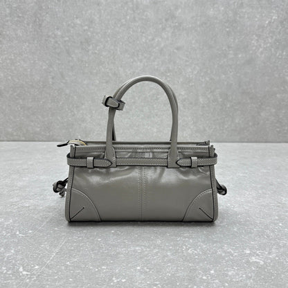 Prada 2026 Bonnie Bag 24cm Gray Leather