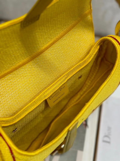 CD Saddle Bag 25.5cm Dracula Red Yellow Canvas
