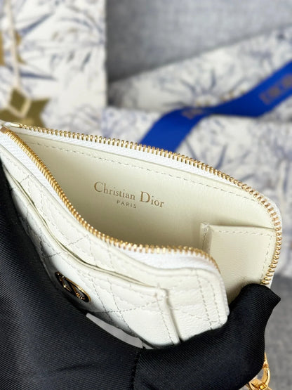 Dior 2026 Caro Five Slot Card Holder 13.5cm Lambskin