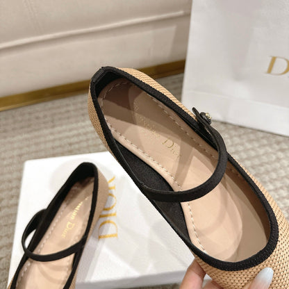 CD Lovely-D Ballet Flat Beige Technical Fabric 502331