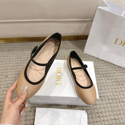 CD Lovely-D Ballet Flat Beige Technical Fabric 502331