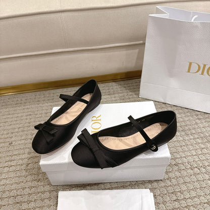 CD Lovely-D Raso Nero Ballerina Black Sheepskin  502333