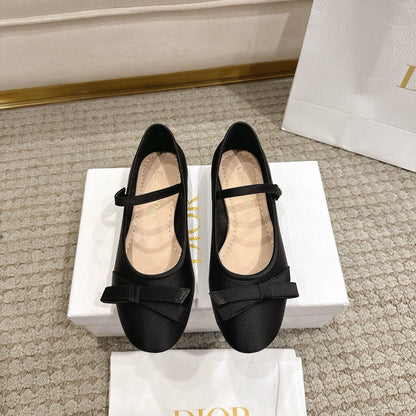 CD Lovely-D Raso Nero Ballerina Black Sheepskin  502333