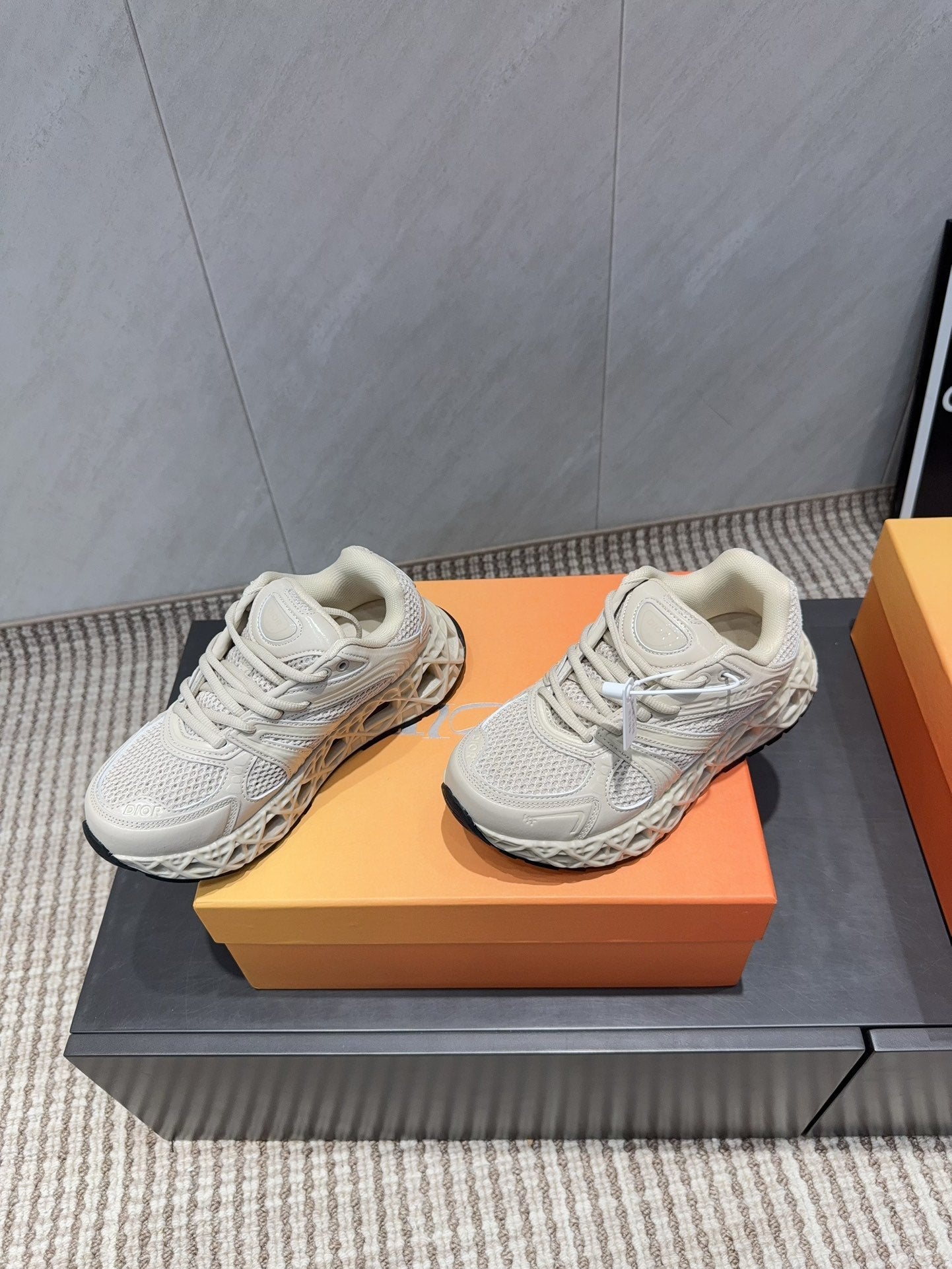 CD B35 NXXT Sneaker Light Taupe Rubber Mesh 614259
