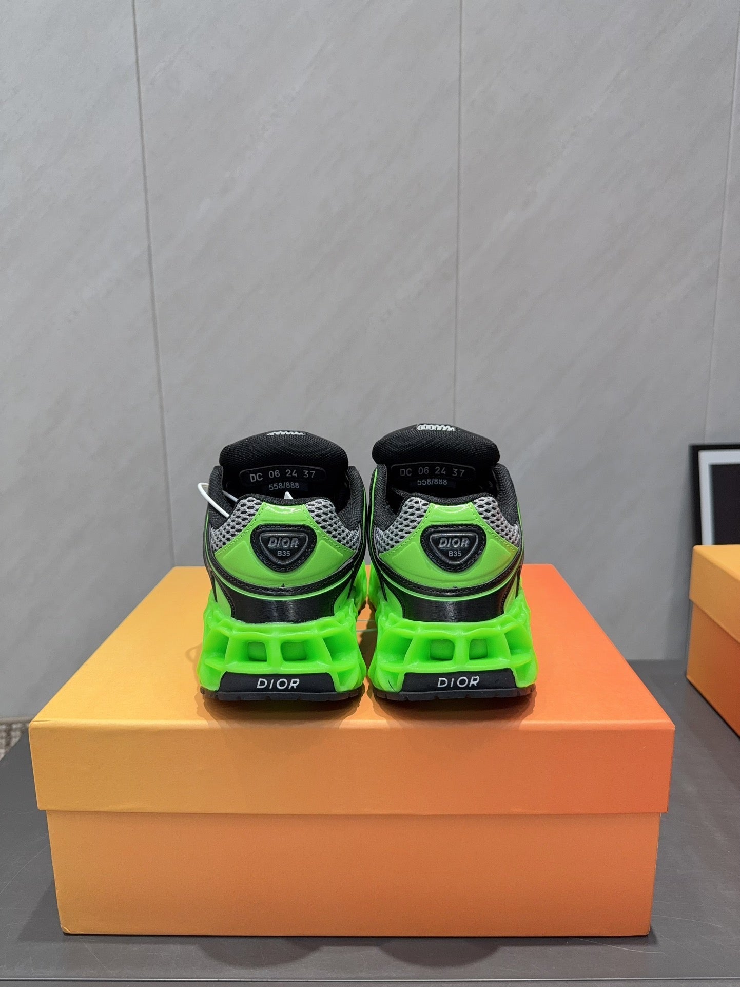 CD B35 NXXT Sneaker Black Green Rubber Mesh 614262