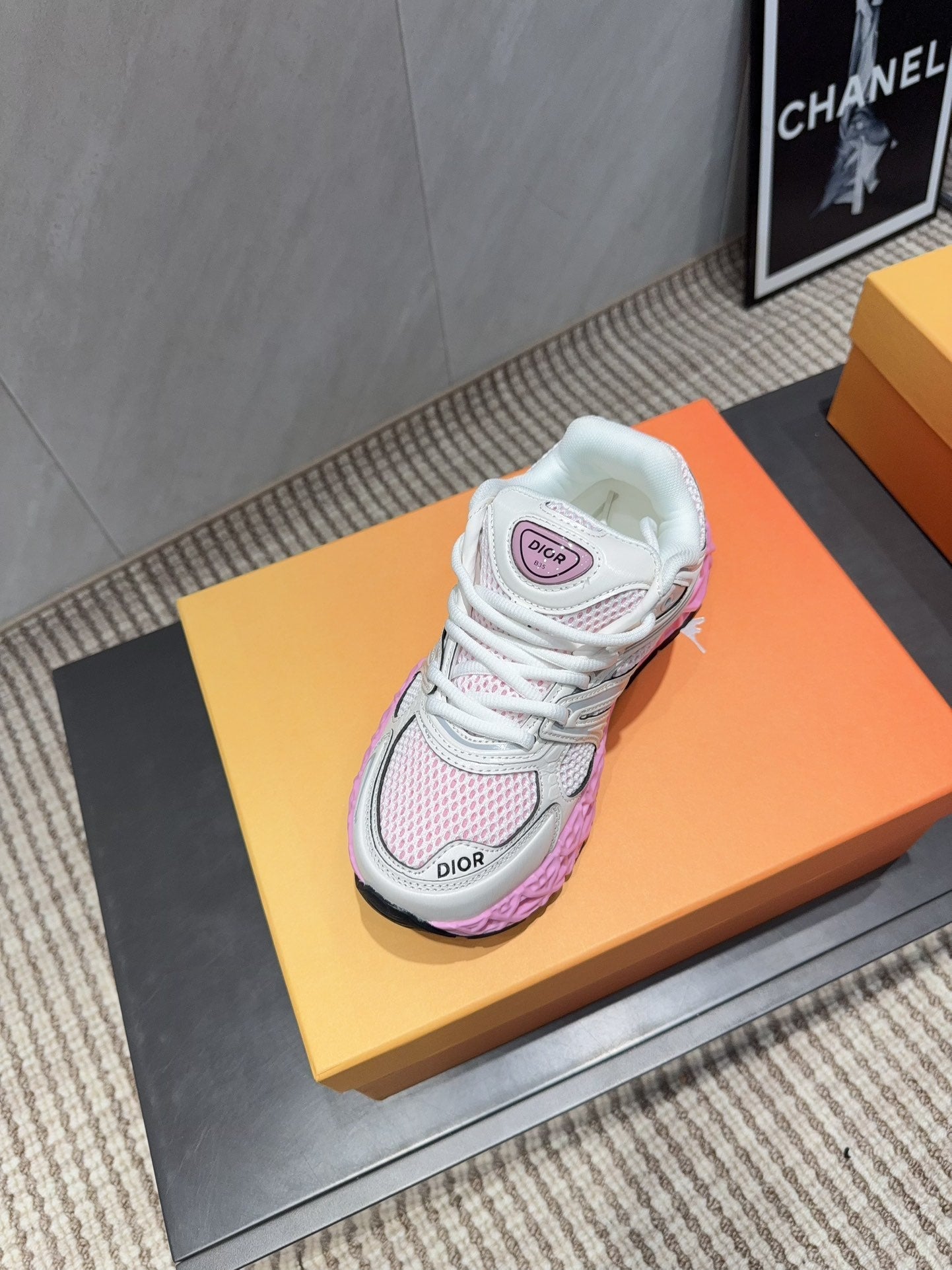 CD B35 NXXT Sneaker Pink White Rubber Mesh 614264