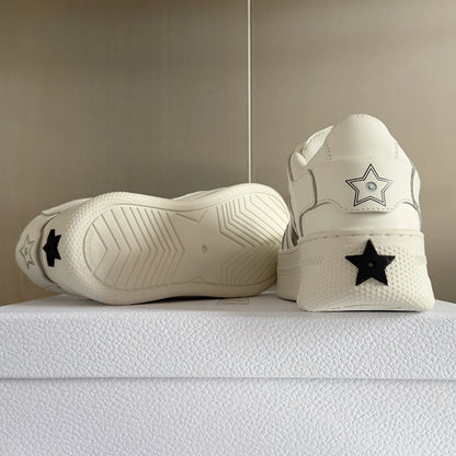 cd star sneaker white black calfksin