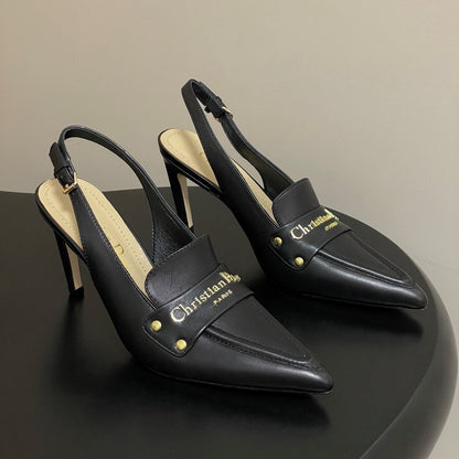 CD Boy Slingback Pump 85mm Black Sheepskin 525832