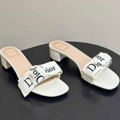 Dior 2026 J'Adior Classic Logo Webbing Bow Sandals 35mm Fabric Leather 846997