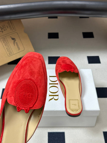 CD Médaillon Mule Red Suede 834912