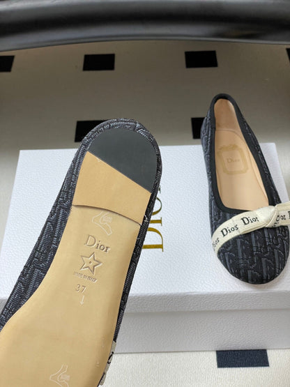 CD J'Adior Ballet Flat Black Cotton 834925