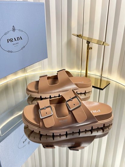 Prada 2026 Slides Slippers Two Straps Rubber 768752
