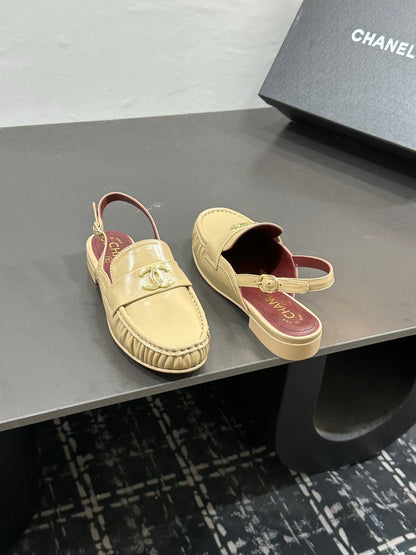 Chanel 2026 Slingback Loafers Leather Sheepskin 832506
