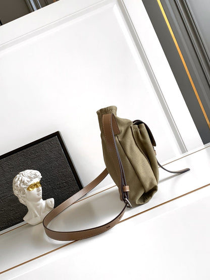Prada 2026 Route Shoulder Bag 26cm Canvas Leather