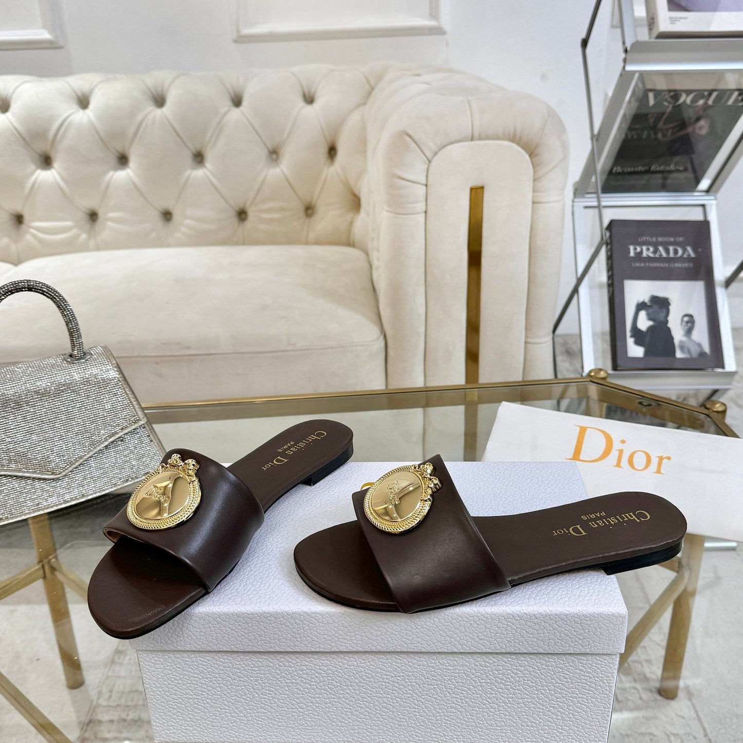 CD 26s Sandals Chocolate Leather 667119