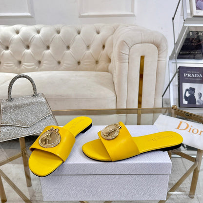 CD 26s Sandals Yellow Leather 667118