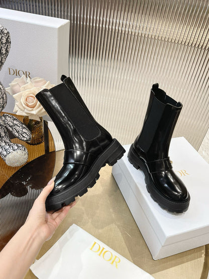 CD 25 short boots black calfskin 438779