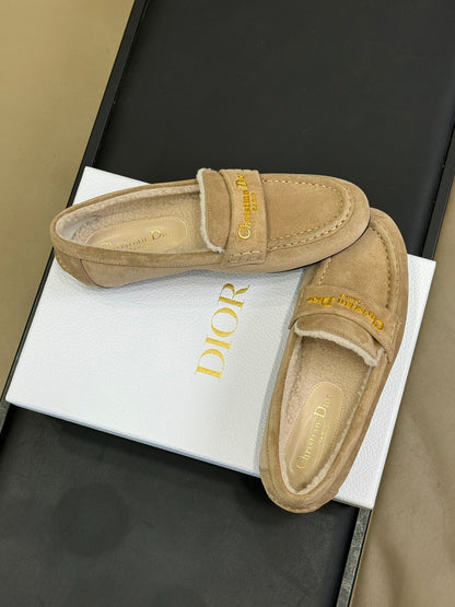 CD Alps Dior Boy Loafer Taupe Suede Wool 561809
