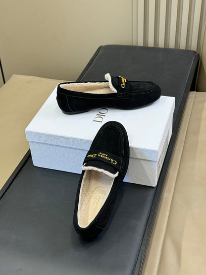 CD Alps Dior Boy Loafer Black Suede Wool 561810