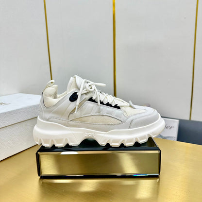 CD Sneaker 50mm In White Mix Azureish White Cowhide And Mesh Fabric 111473