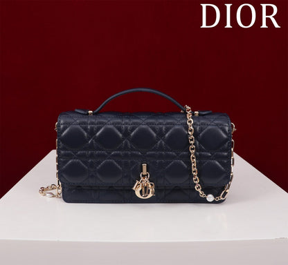 my cd mini 21 dark blue lambskin