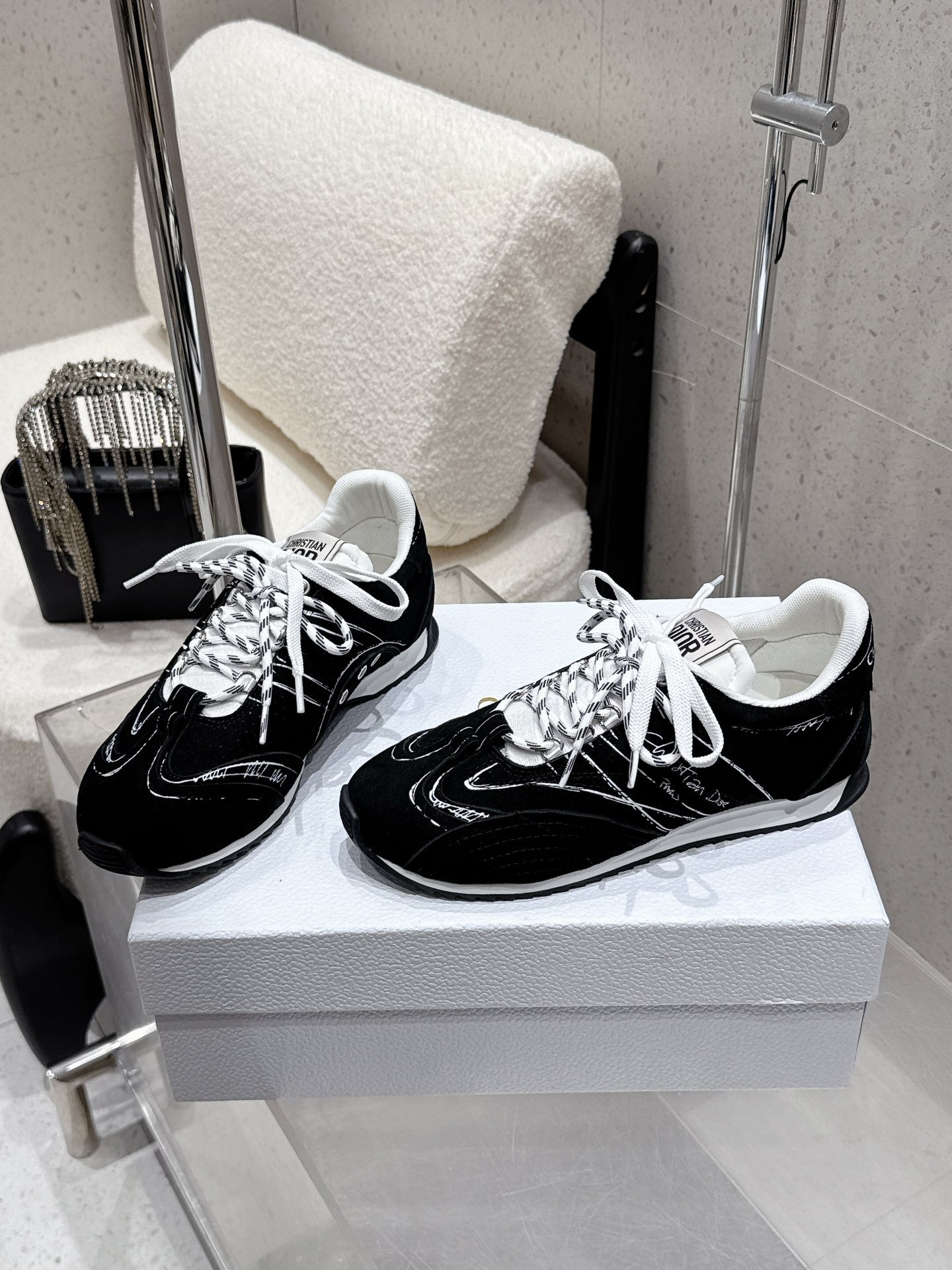 CD D-Sketch Sneaker Black Nubuck Leather 554389
