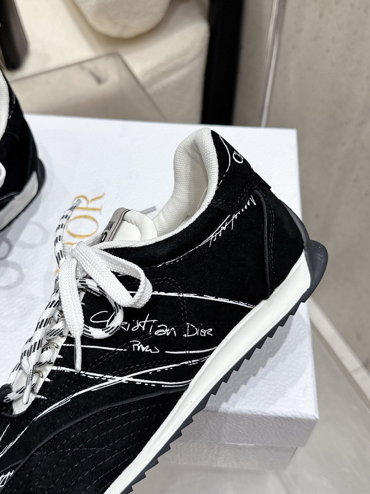 CD D-Sketch Sneaker Black Nubuck Leather 554389