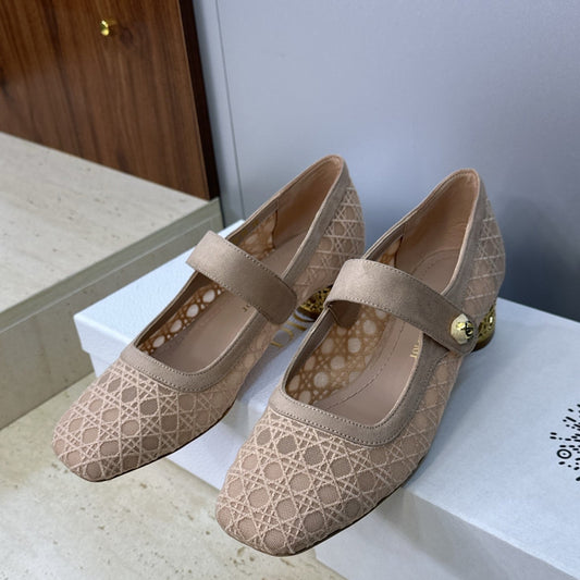 CD 26 Lolita High Heels 40 Beige Mesh Gold 633050