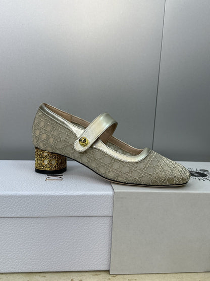 CD 26 Lolita High Heels 40 Sliver Mesh Gold 633051
