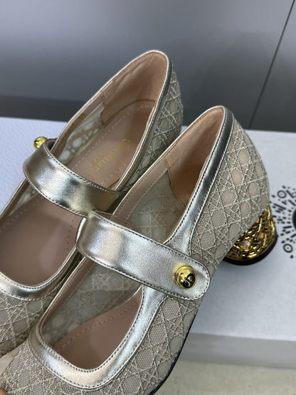 CD 26 Lolita High Heels 40 Sliver Mesh Gold 633051