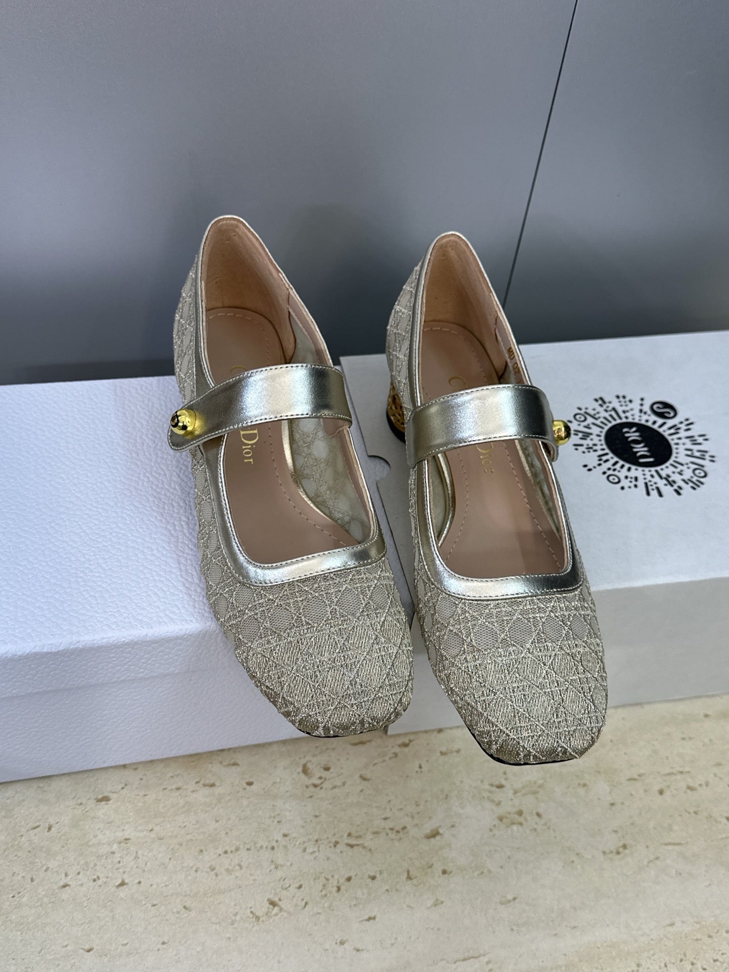 CD 26 Lolita High Heels 40 Sliver Mesh Gold 633051