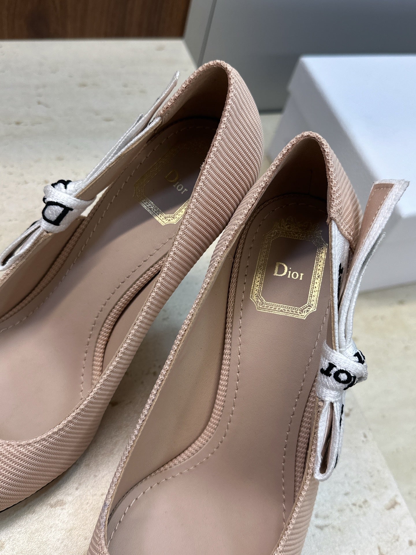 CD J'Adior Pump 9.5cm Beige Technical Fabric 633063