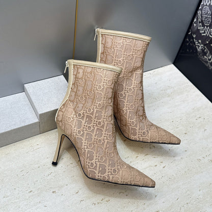 CD 26s Ardiorble Ankle Boots Beige Mesh Leather 959598