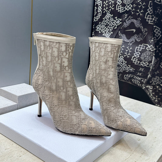 CD 26s Ardiorble Ankle Boots Light Taupe Mesh Leather 959600