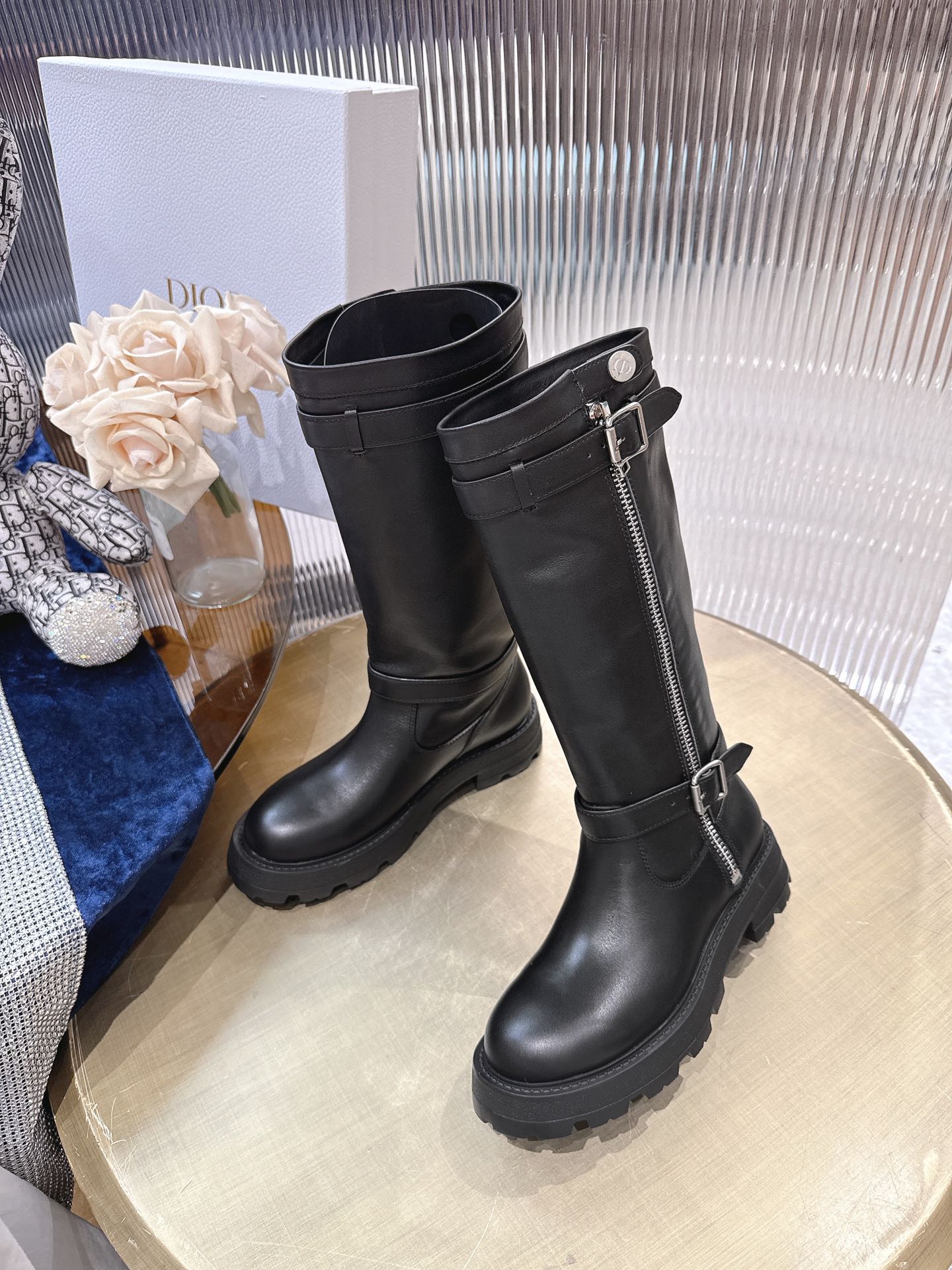 CD 25 high-top boots black calfskin 438777