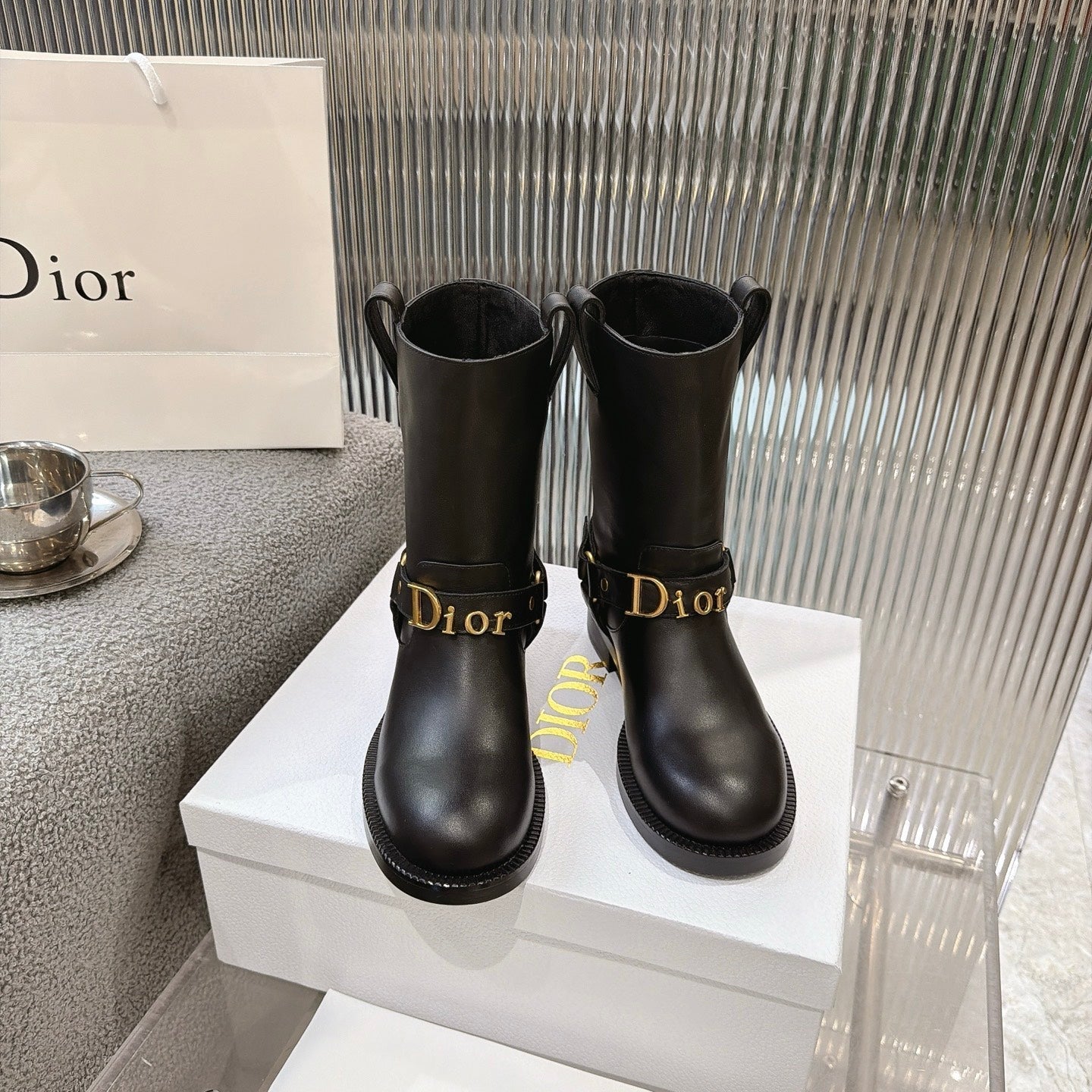 CD 26s Bolt Ankle Boot Black Calfskin 924109
