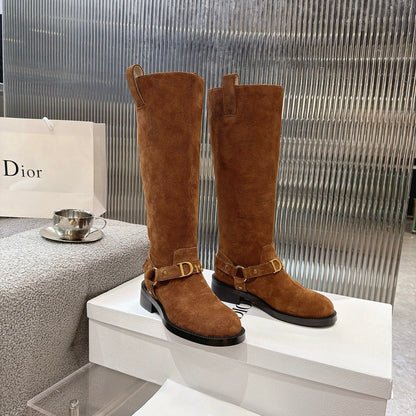 CD 26s Bolt Long Boot Brown Suede 924108
