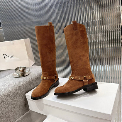CD 26s Bolt Long Boot Brown Suede 924108
