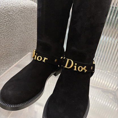 CD 26s Bolt Over-The-Knee Boot Black Suede 924098