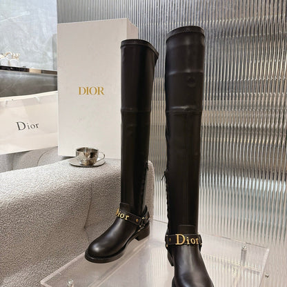 CD 26s Bolt Over-The-Knee Boot Black Calfskin 924099