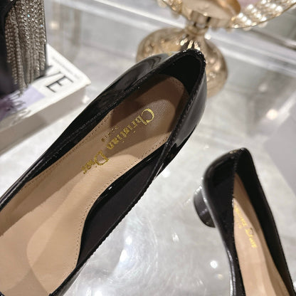 CD 25 Pump Heel Height 3cm Black Patent Leather 393413