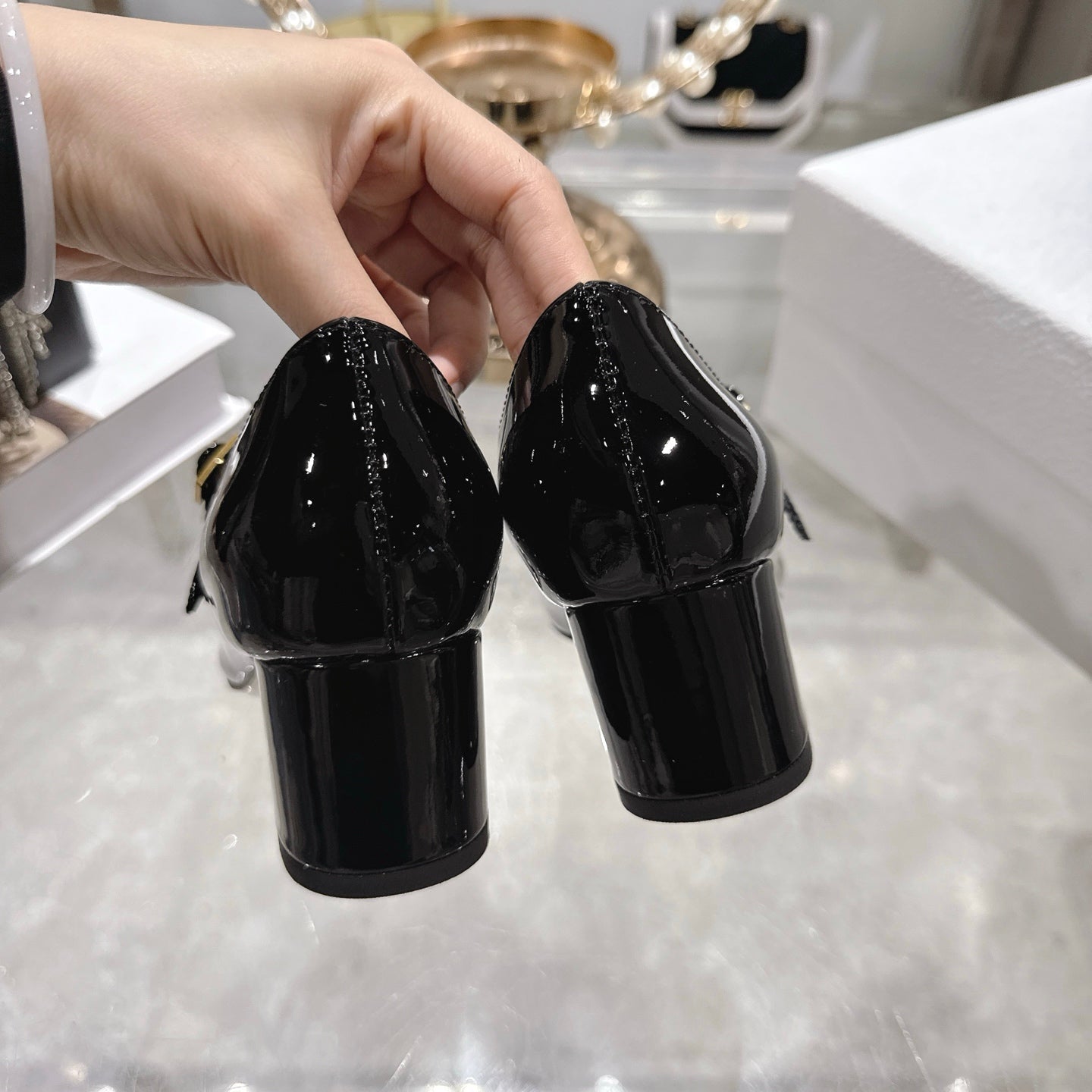 CD 26 Lolita High-Heeled 40 Black Patent Leather 592220