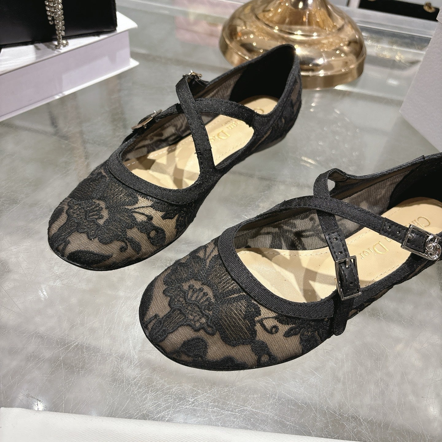 CD Very Ballet Flat Black Lace 679839