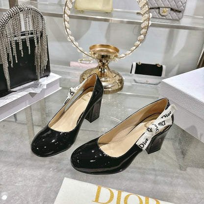 CD 26 Lolita High-Heeled 85 Black Beige Patent Leather 679734