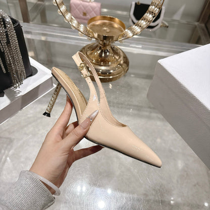 CD 26 Slingback 80 Beige Patent Leather 679852