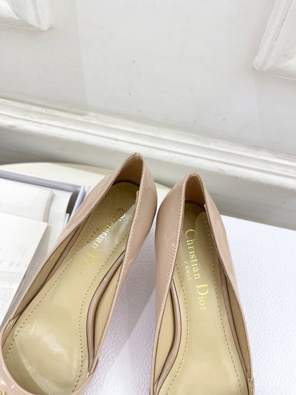 CD 25 Pump High Heels Pink Nude Patent Leather 307424