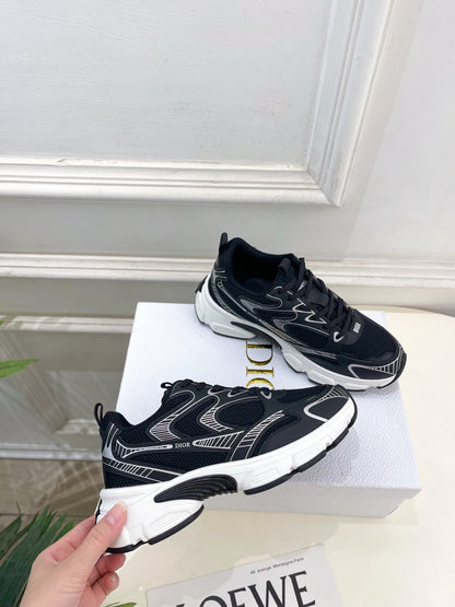 CD SS26 B30 Sneakers Black Cowhide Mesh 631928