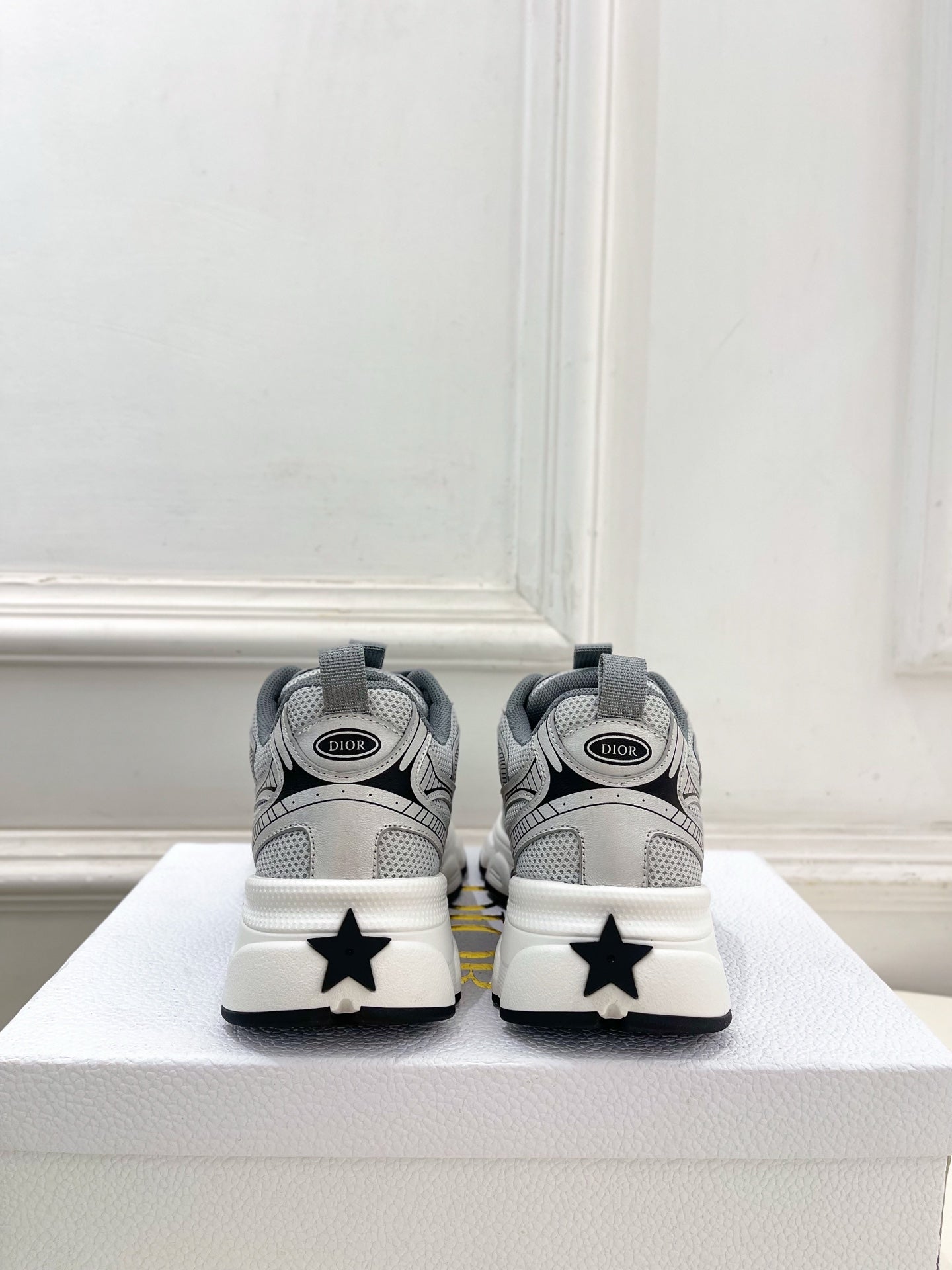 CD SS26 B30 Sneakers Silver Grey Cowhide Mesh 631930