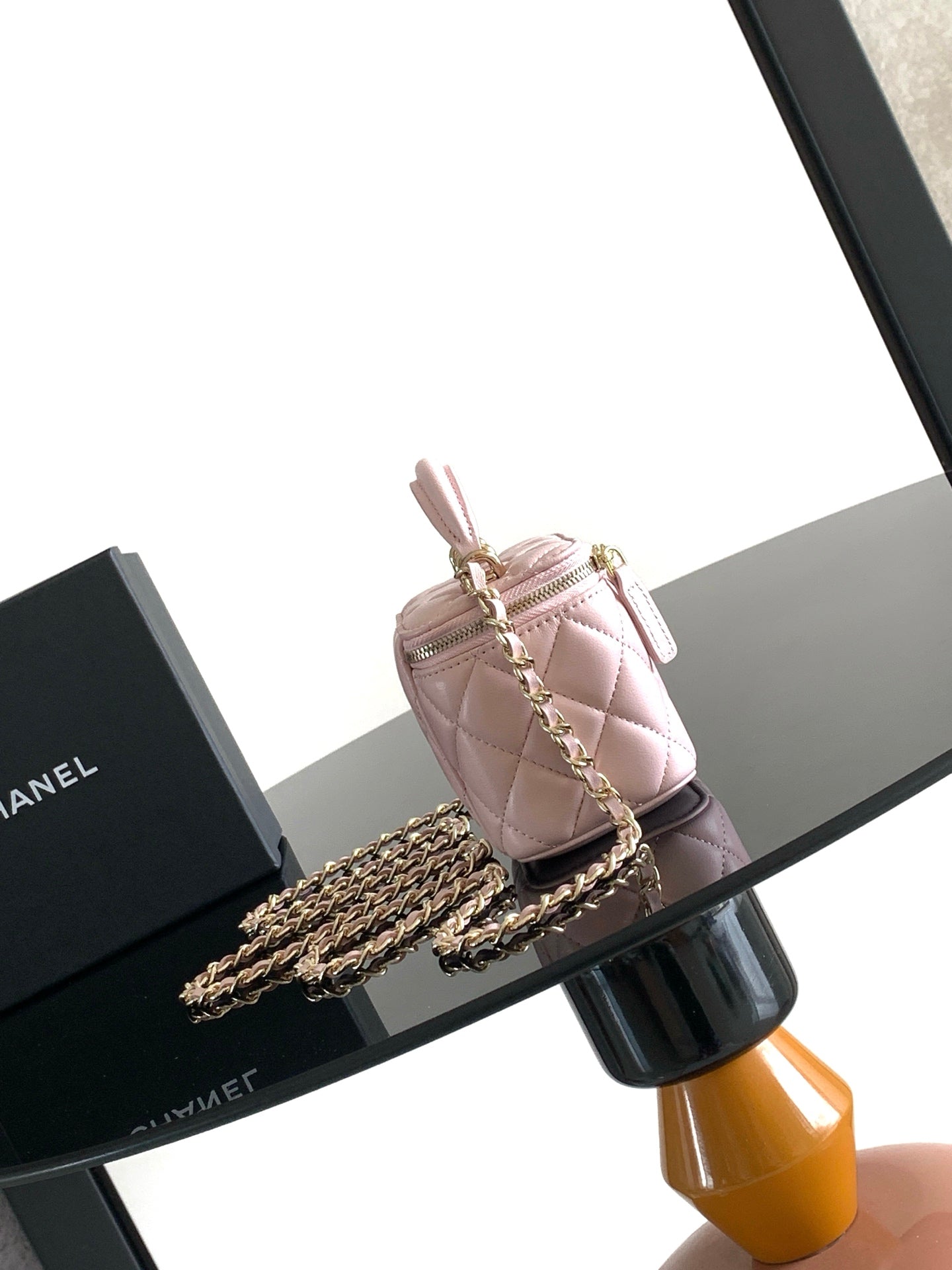 Chanel 2026 Chain Handle Makeup Bag 11cm Lambskin