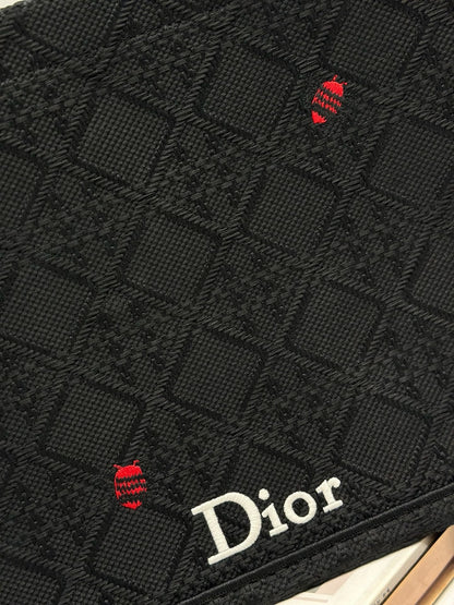 Dior 2026 Book Tote Bag With Red Beetle-shaped Embellishments Black Canvas 288481